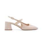 SLINGBACK NACREE PUNTA QUADRATA VERNICE NUDE  -   4427008 NUDE