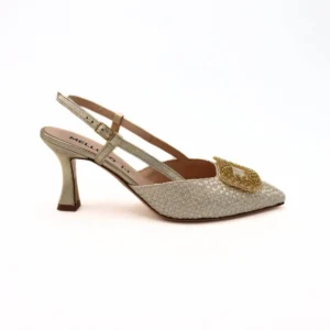 SLINGBACK MELLUSO PLATINO CON ACCESSORIO -    E1675Z PLATINO