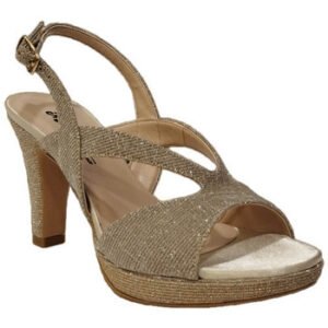 SANDALO MELLUSO GLITTER PLATINO TACCO 8 - J628PLATINO