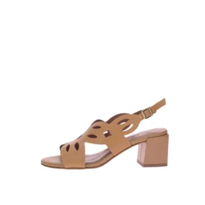 SANDALO MELLUSO CUOIO TACCO 5 - K35507Z legno