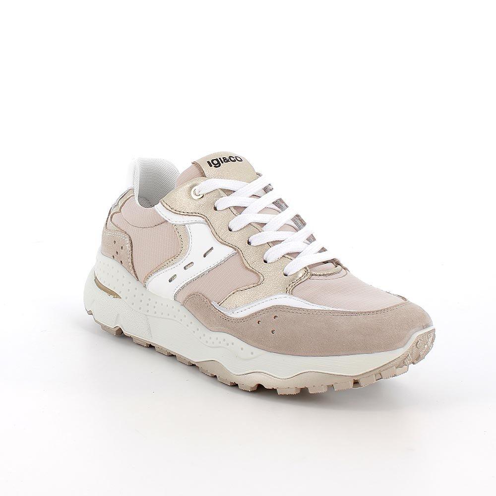 SNEAKERS DONNA ALLACCIATA BEIGE/ROSA IGI&CO 1158200 - immagine 2