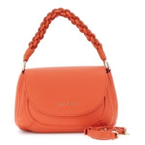 BORSA A MANO CAFE'NOIR CON PATTINA, MANICO INTRECCIATO - MF1020 CORALLO