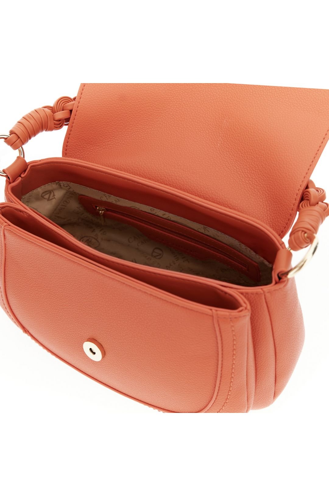 BORSA A MANO CAFE'NOIR CON PATTINA, MANICO INTRECCIATO - MF1020 CORALLO - immagine 2